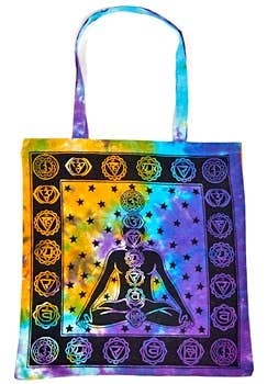 Seven Chakra Tote Bag 18"x18" (Tie Dye)