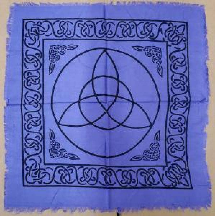 Triquetra Altar Cloth 18x18 Purple/black